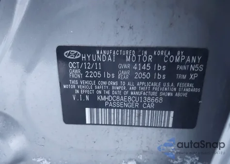 2012 Hyundai Elantra Touring Se from USA, damaged, VIN KMHDC8AE8CU138668